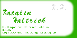 katalin haltrich business card